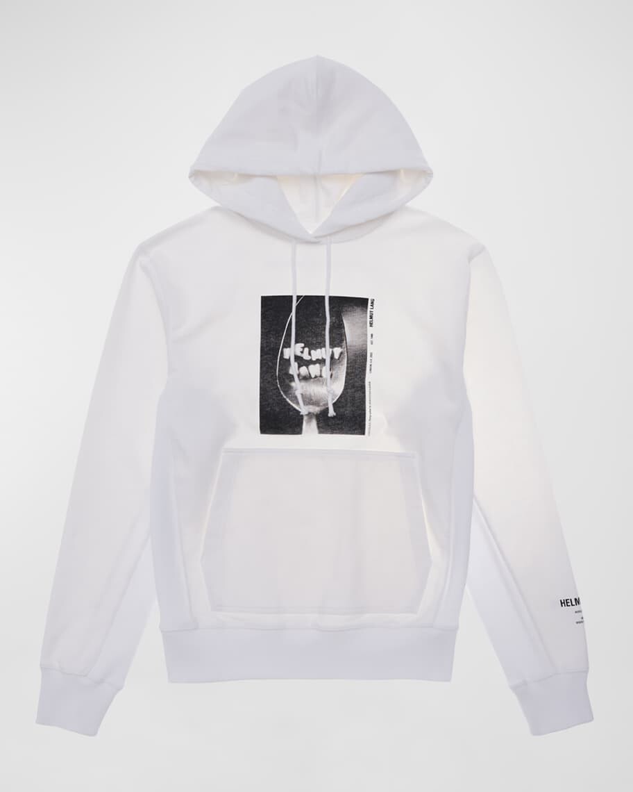 

Мужская худи с фотографическим логотипом Helmut Lang, Серый
