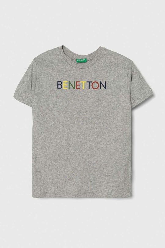 

United Colors of Benetton Детская хлопковая футболка, серый