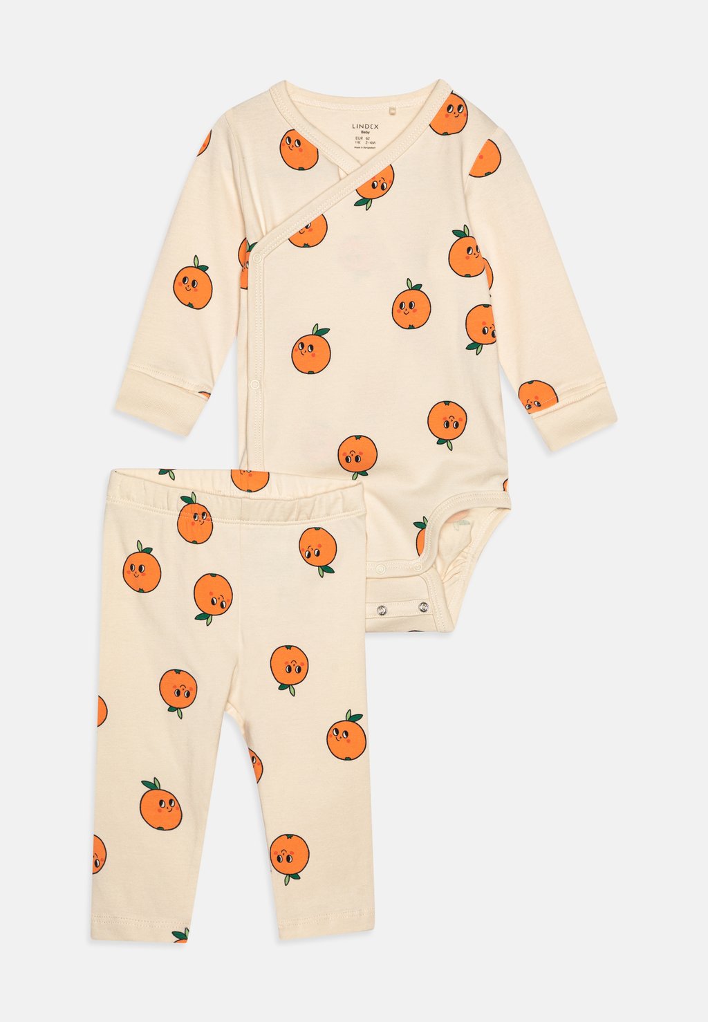 Брюки WRAP ORANGES UNISEX SET Lindex, цвет light beige