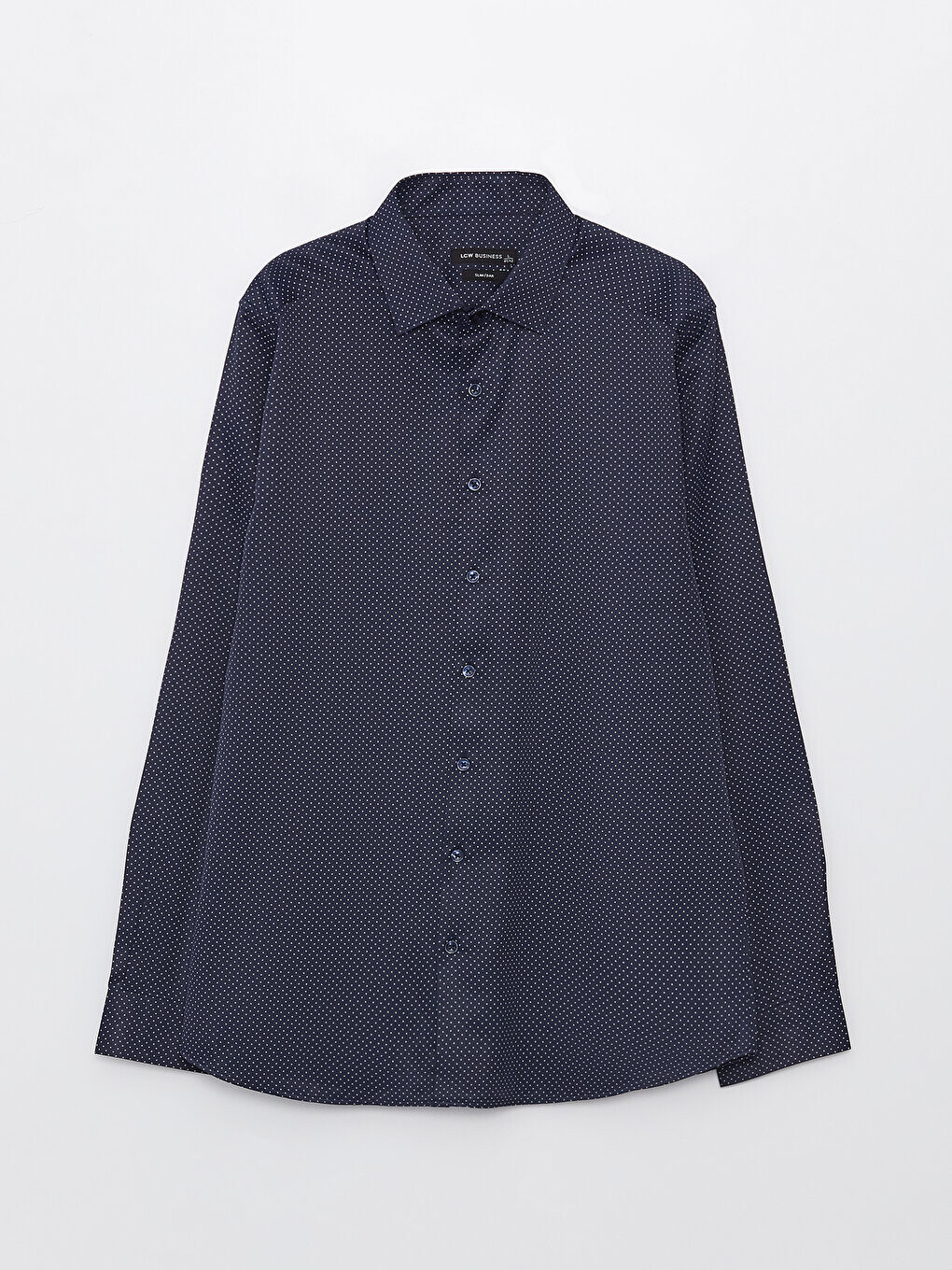 

Мужская рубашка Slim Fit с длинным рукавом и рисунком LCWAIKIKI Formal, темно-синий с принтом