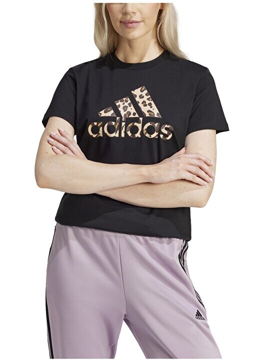 

Черная женская футболка стандартного кроя с круглым воротником IT1425 W adidas, черный