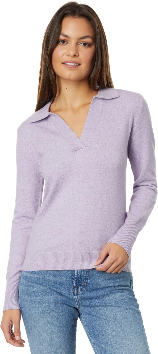 

Свитер-поло Джексона Faherty, цвет Lilac Heather
