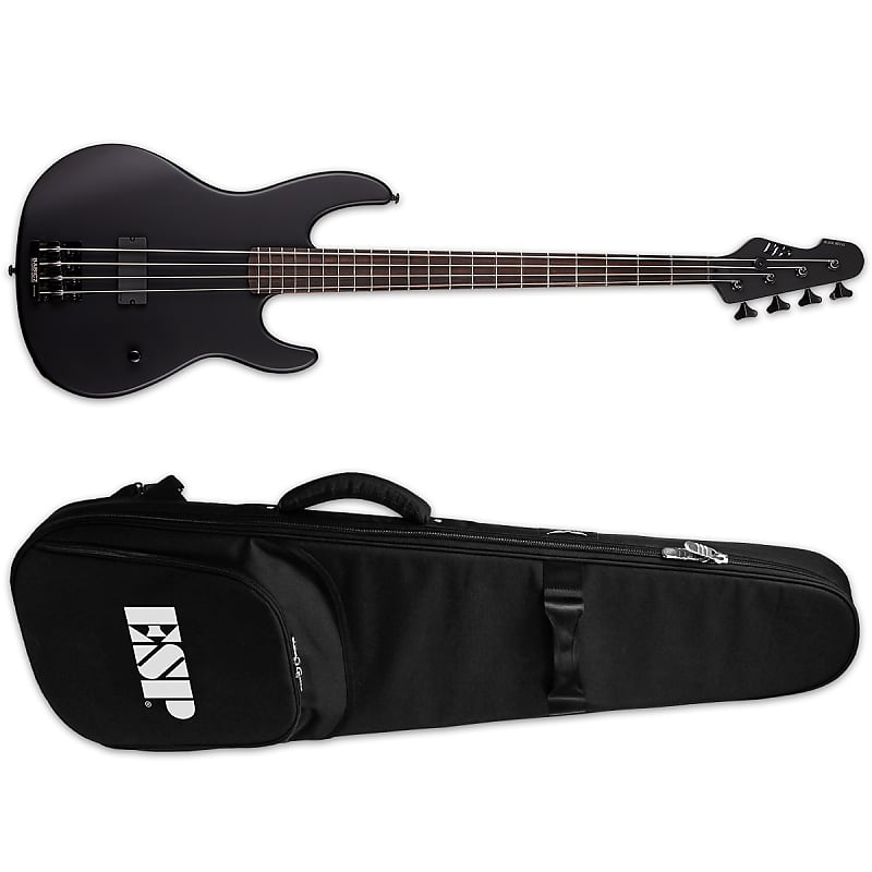 Басс гитара ESP LTD AP-4 Black Metal Black Satin BLKS Electric Bass + ESP Gig Bag AP4 BKM цена и фото