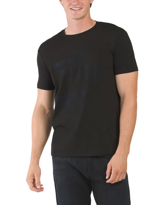 

Футболка с логотипом бренда Armani Exchange, черный