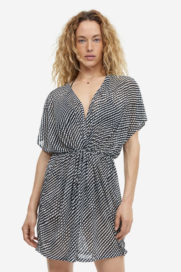 Пляжный кафтан H&M марокканское платье кафтан с v образным вырезом и рукавом 3 4