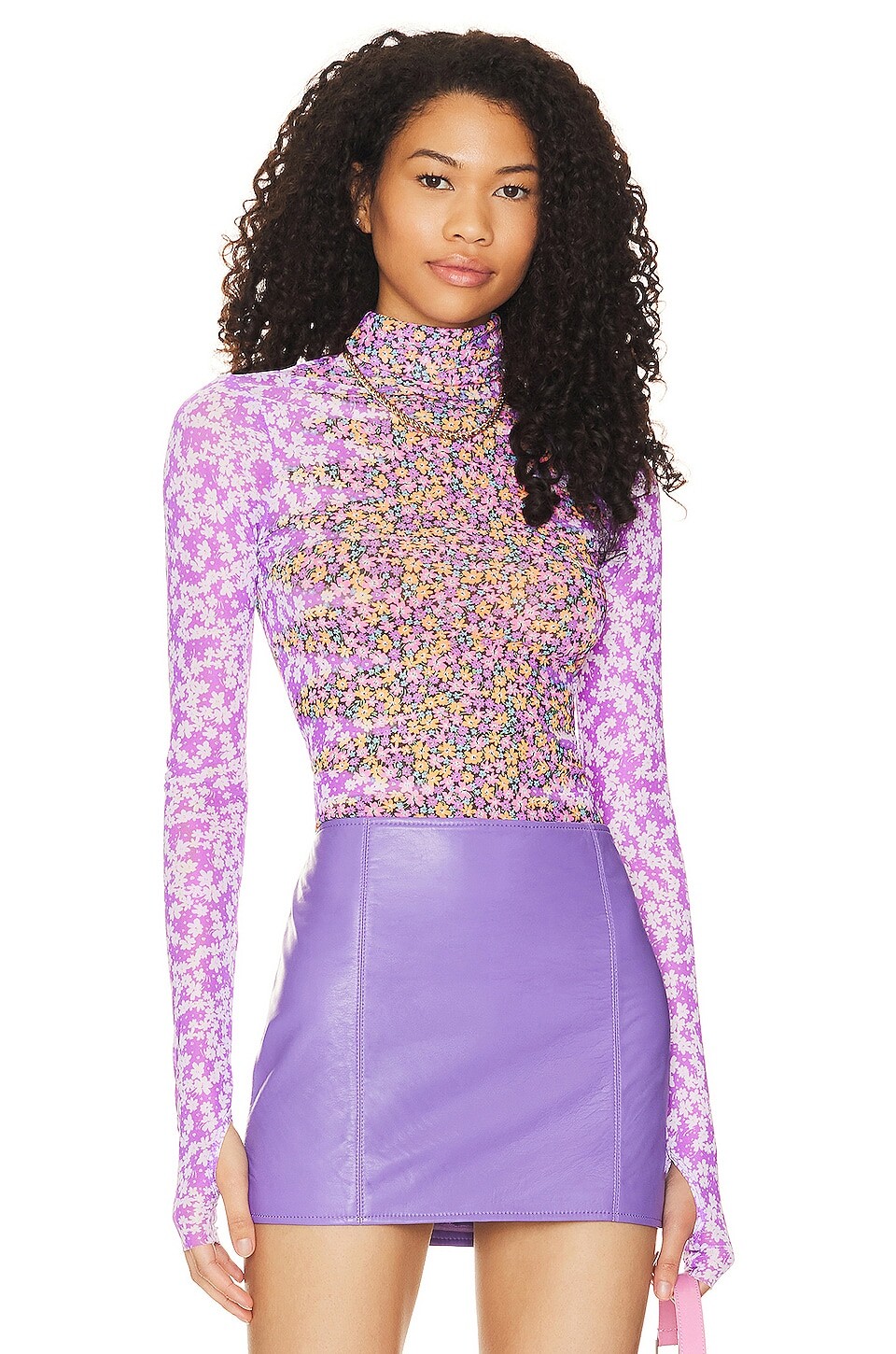 

Топ AFRM Zadie, цвет Placed Violet Ditsy