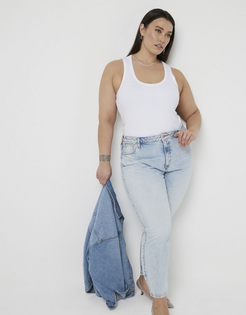 

River Island – Голубые прямые джинсы