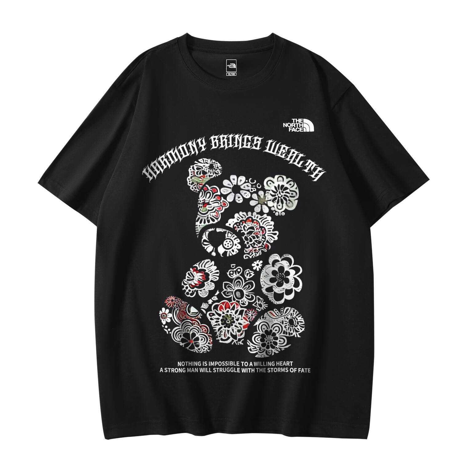 

Футболка унисекс черная The North Face, черный