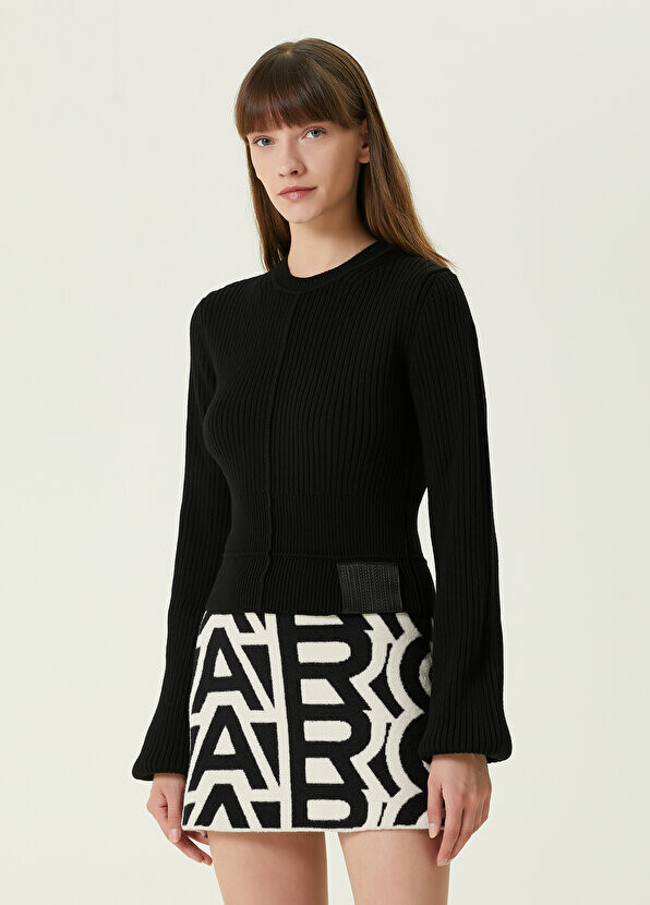 

Черный шерстяной свитер с круглым вырезом Marc Jacobs