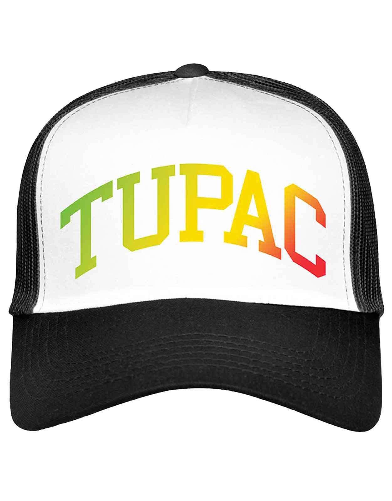 цена Бейсбольная кепка Trucker с градиентным логотипом Tupac, черный