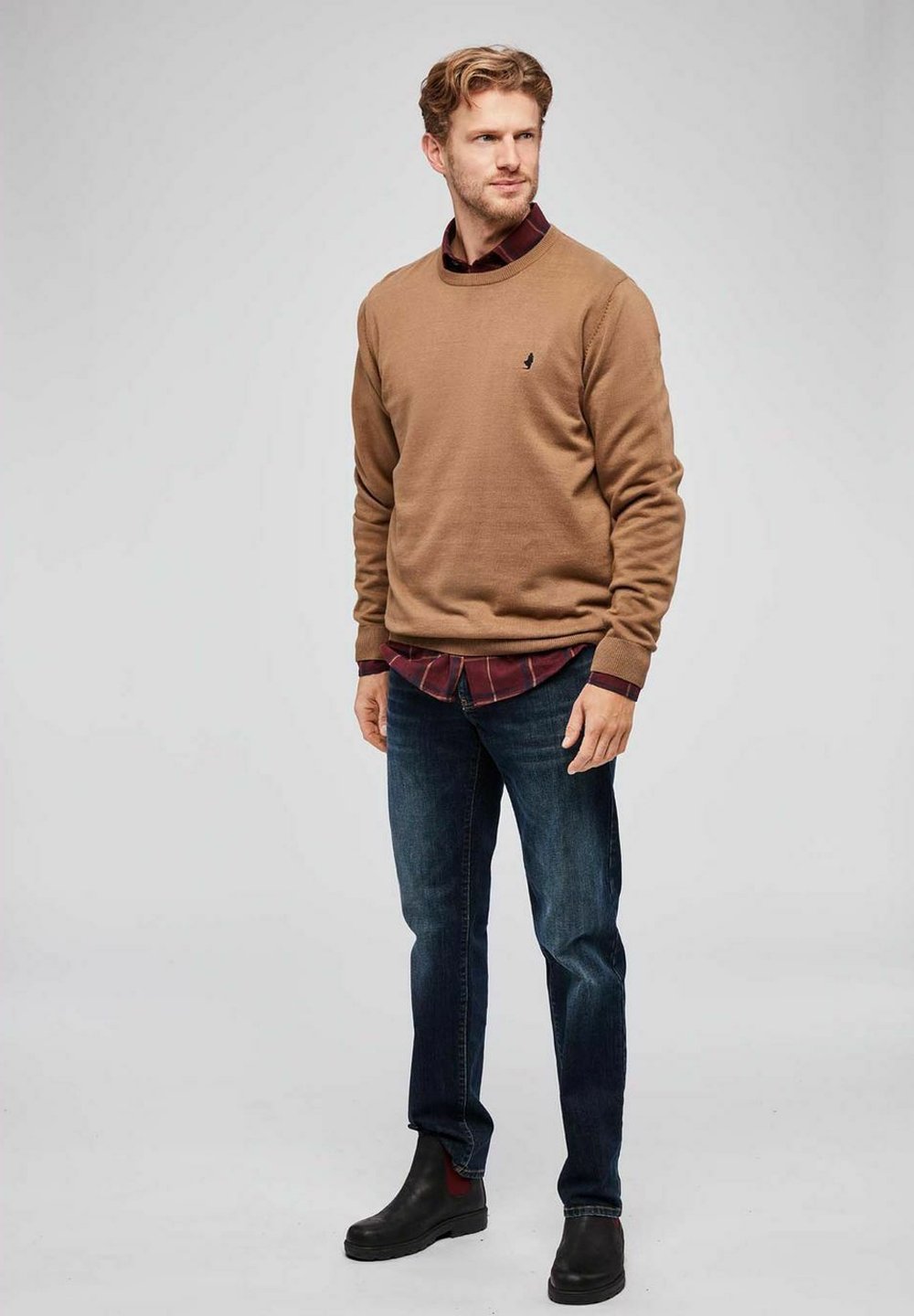 Вязаный свитер O-NECK TYLER MCS, цвет otter