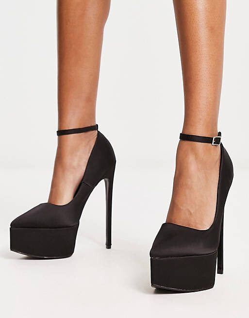 

Черные туфли-лодочки на платформе на шпильке ASOS DESIGN Paradox