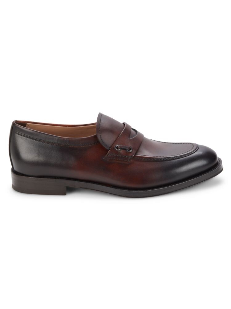 

Кожаные пенни-лоферы с передником и носком Ferragamo, коричневый