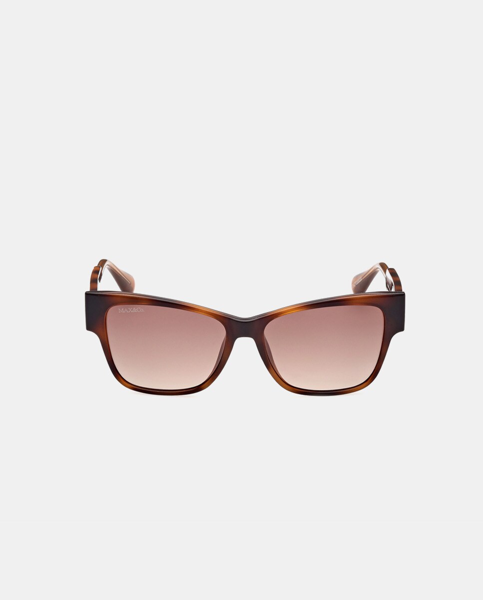 Женские солнцезащитные очки «кошачий глаз» цвета гавана MAX&Co., коричневый