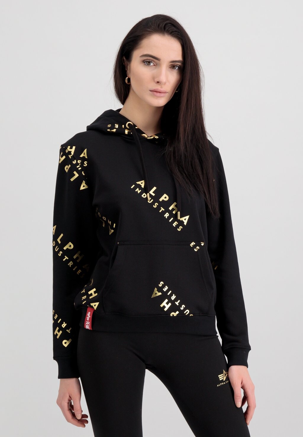 

Худи Alpha Industries, цвет black/yellow gold