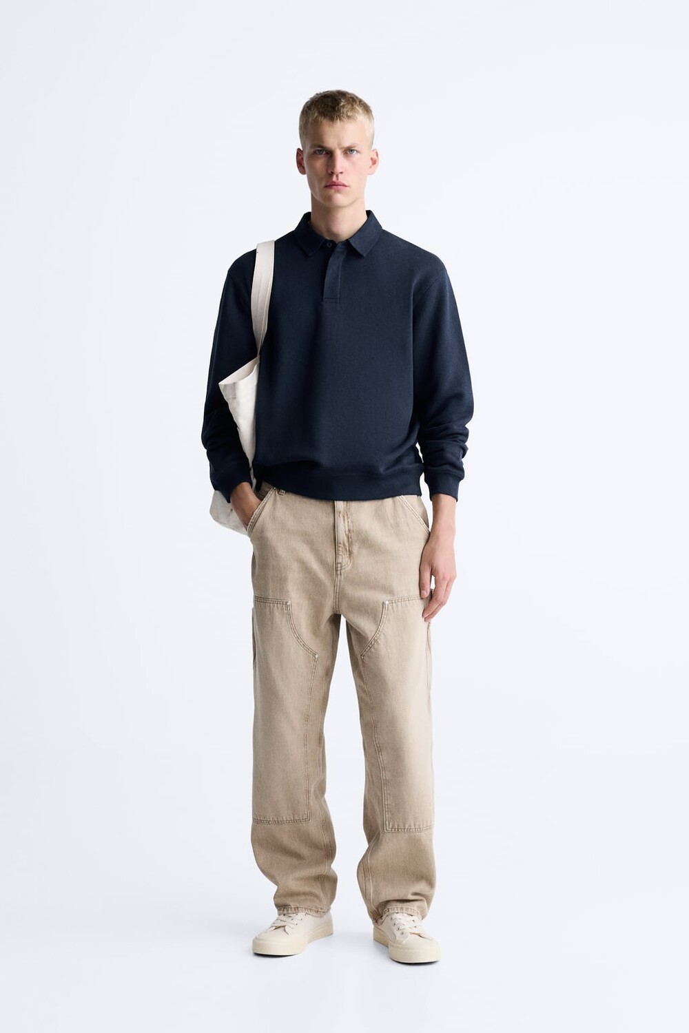

Свитшот поло ZARA, синий