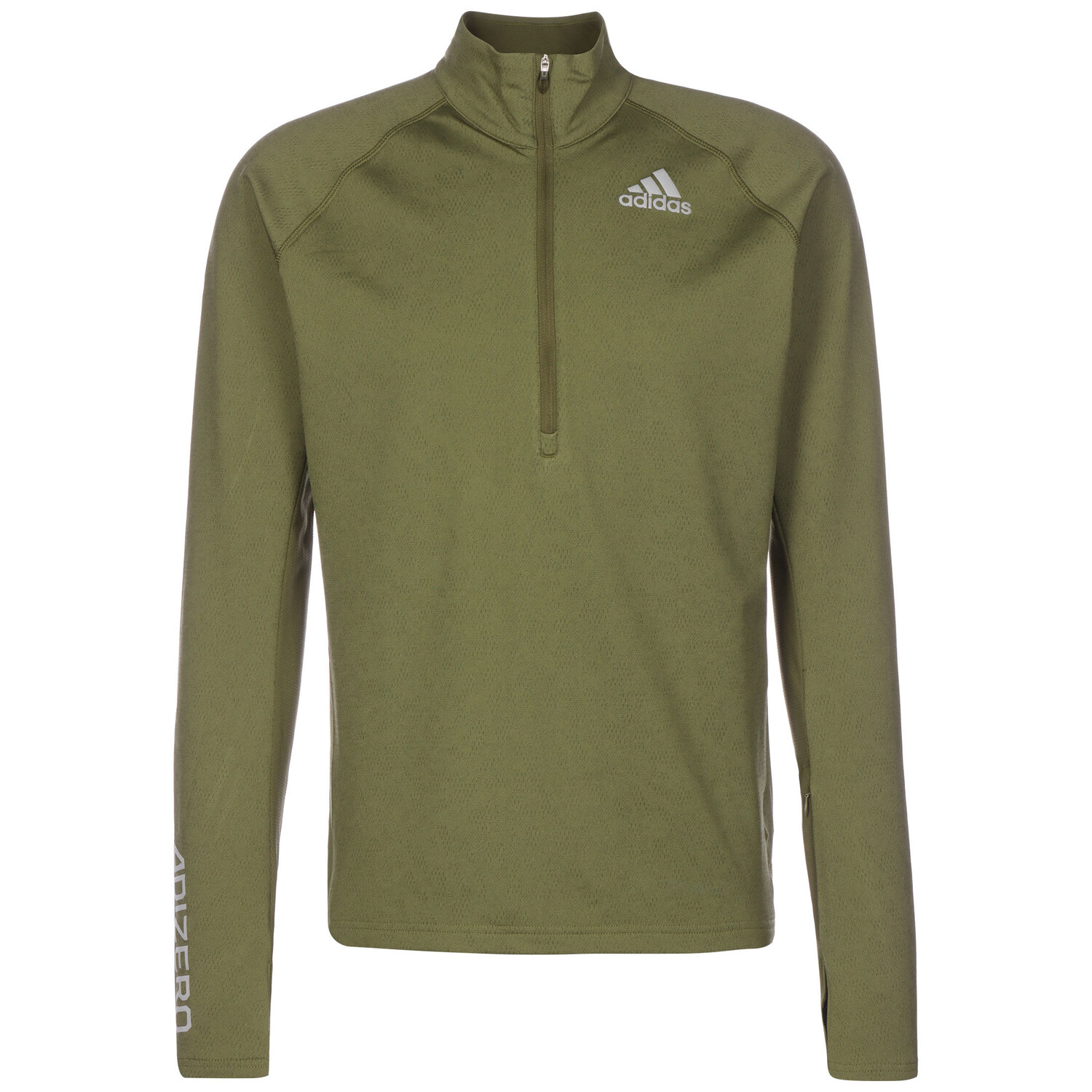 Лонгслив adidas Performance Adizero 1/2 Zip, оливковый