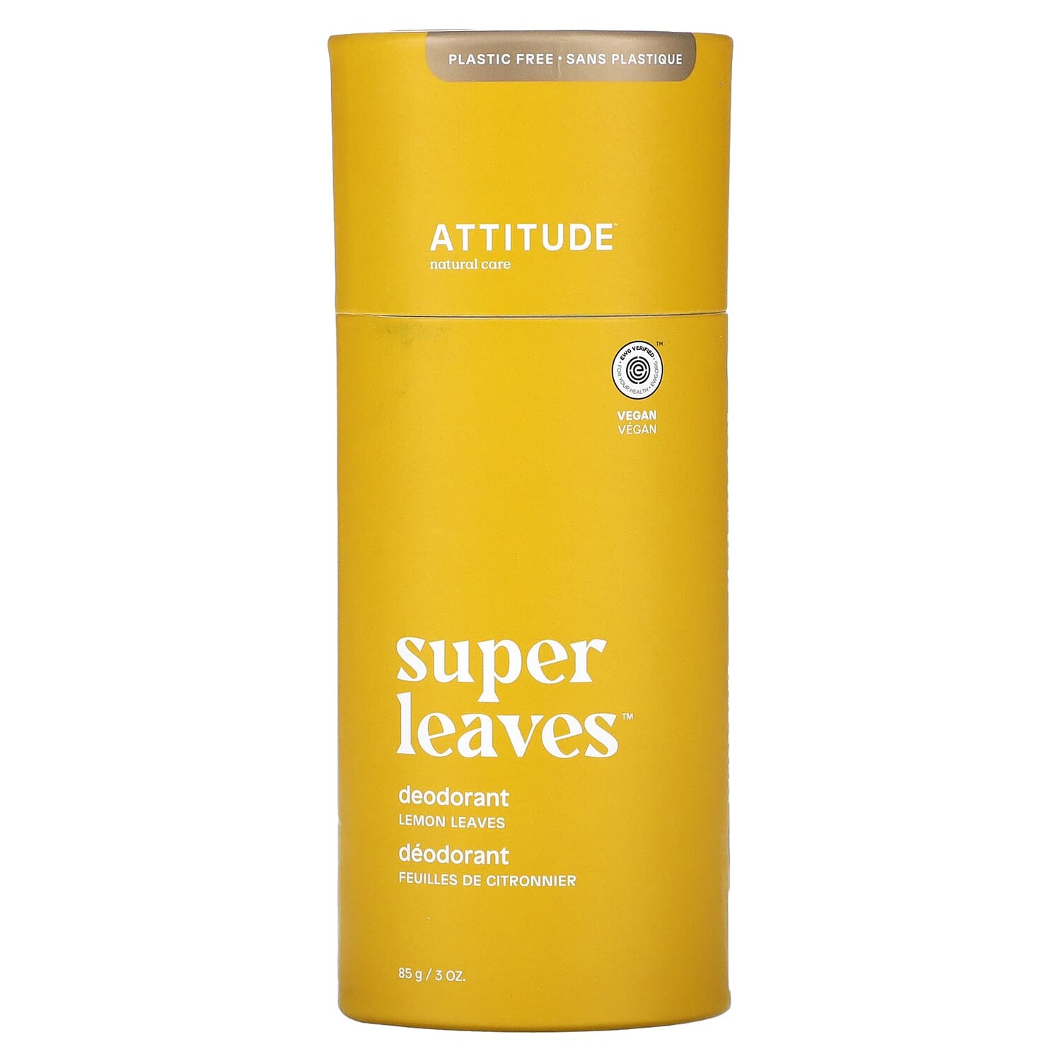 

Super Leaves, дезодорант, листья лимона, 85 г (3 унции), ATTITUDE