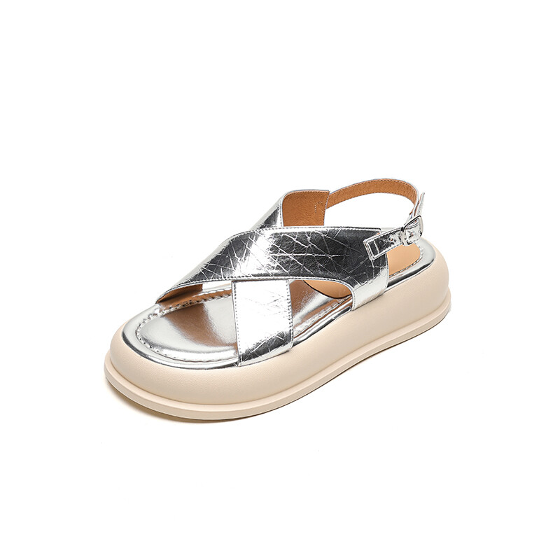 

Сандалии JIUXINGDAO One-Strap Sandals Women's, серебряный