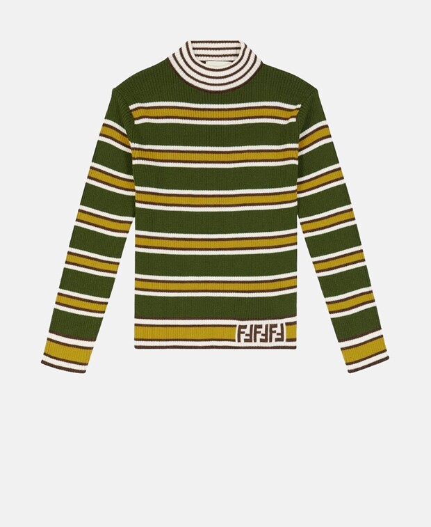 

Шерстяной джемпер Fendi, зеленый
