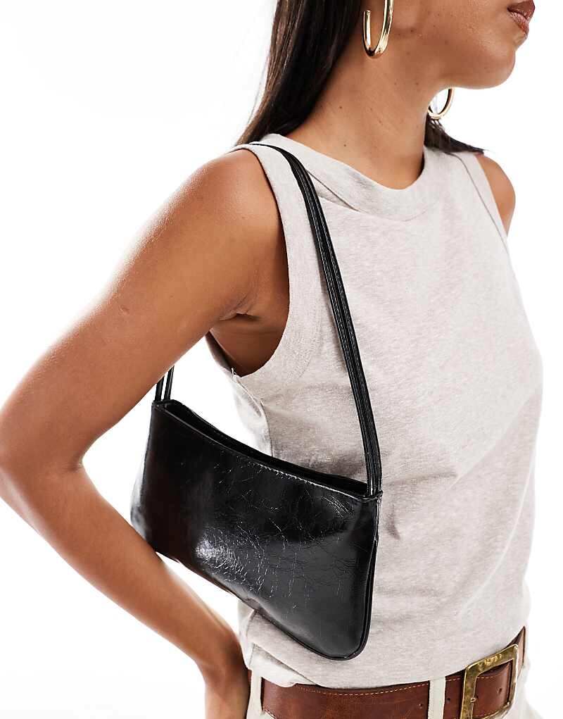 

ASOS DESIGN – черная сумка через плечо на двух узких лямках