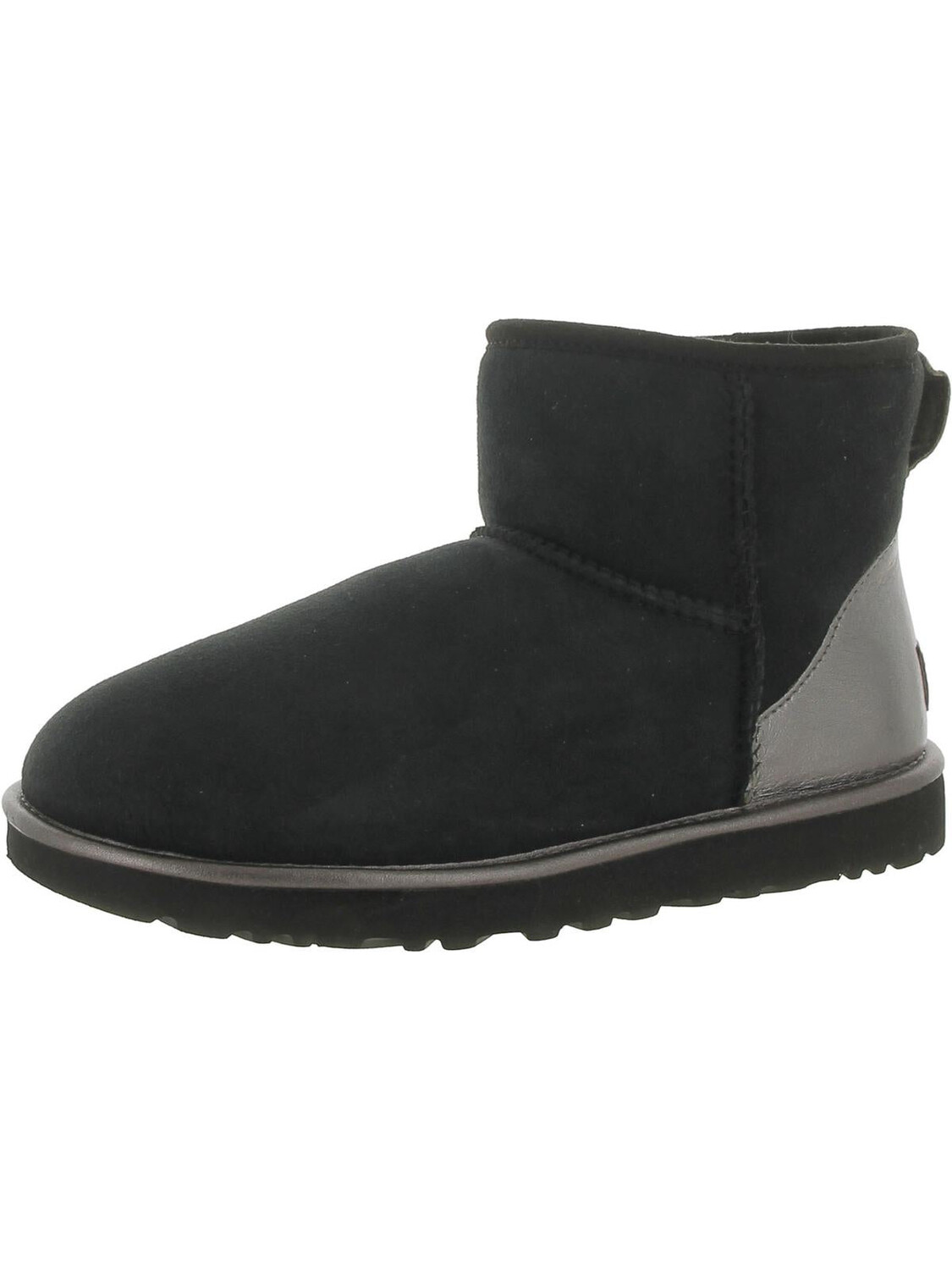 

Классические блестящие женские мини-замшевые ботильоны UGG, цвет Black/Gunmetal