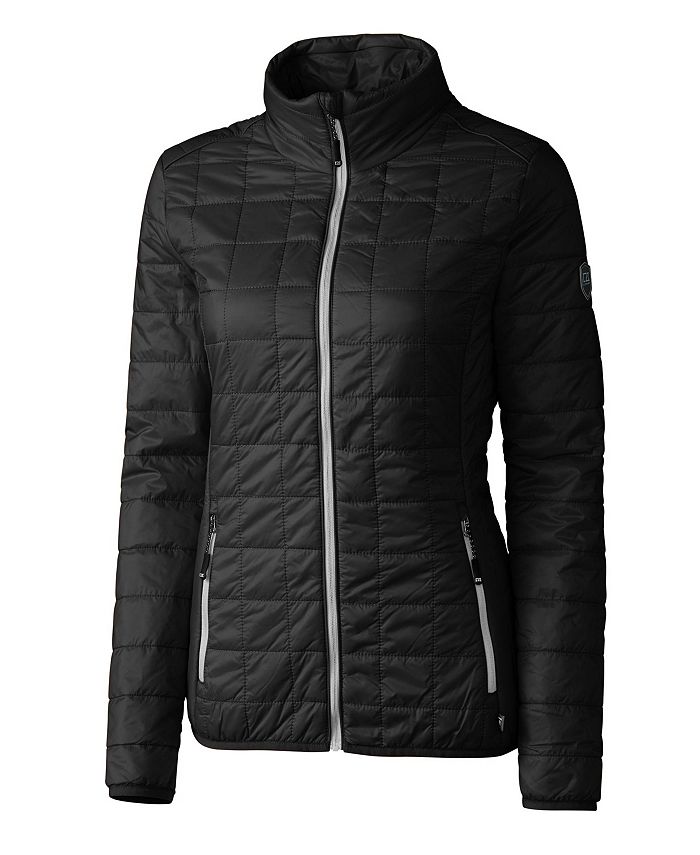 Женская утепленная куртка-пуховик Rainier PrimaLoft с полной молнией Cutter & Buck, черный женская утепленная куртка пуховик mission ridge repreve eco cutter