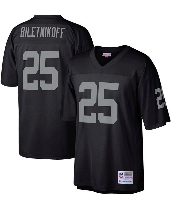 

Мужская черная футболка Fred Biletnikoff Las Vegas Raiders Retired Player Legacy Replica Mitchell & Ness, черный