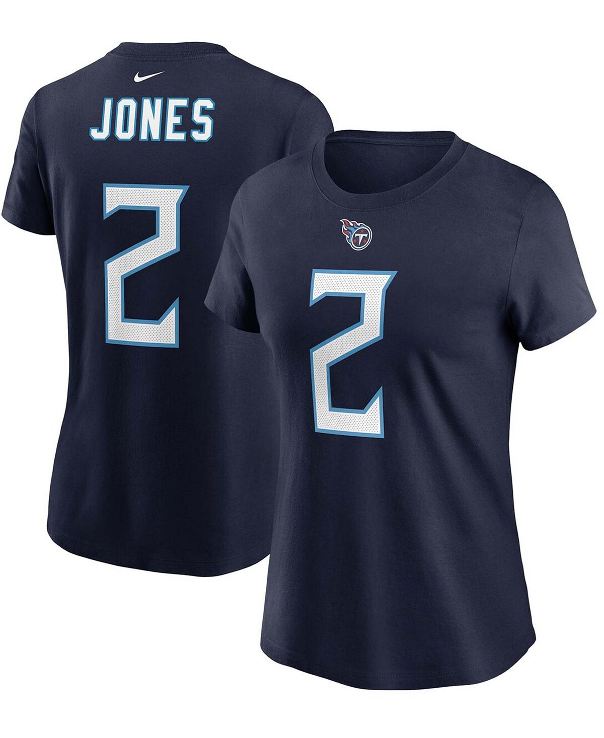 

Женская футболка темно-синего цвета с именем и номером игрока Julio Jones Tennessee Titans Nike, темно-синий