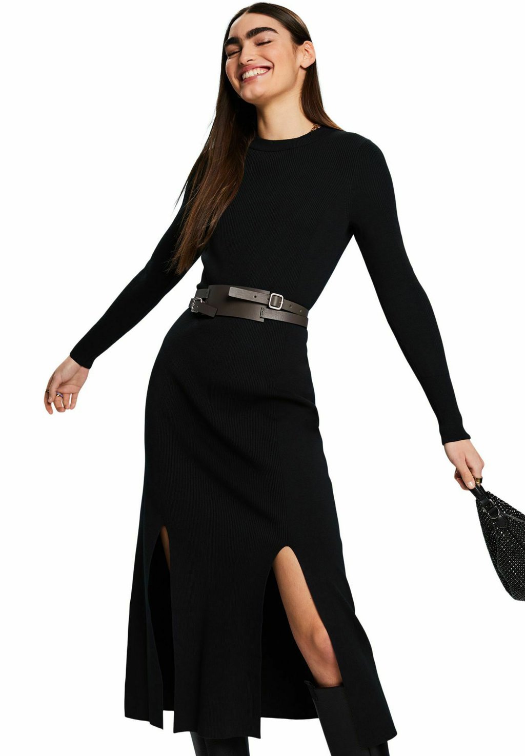 цена Трикотажное платье MIDI Esprit, черный