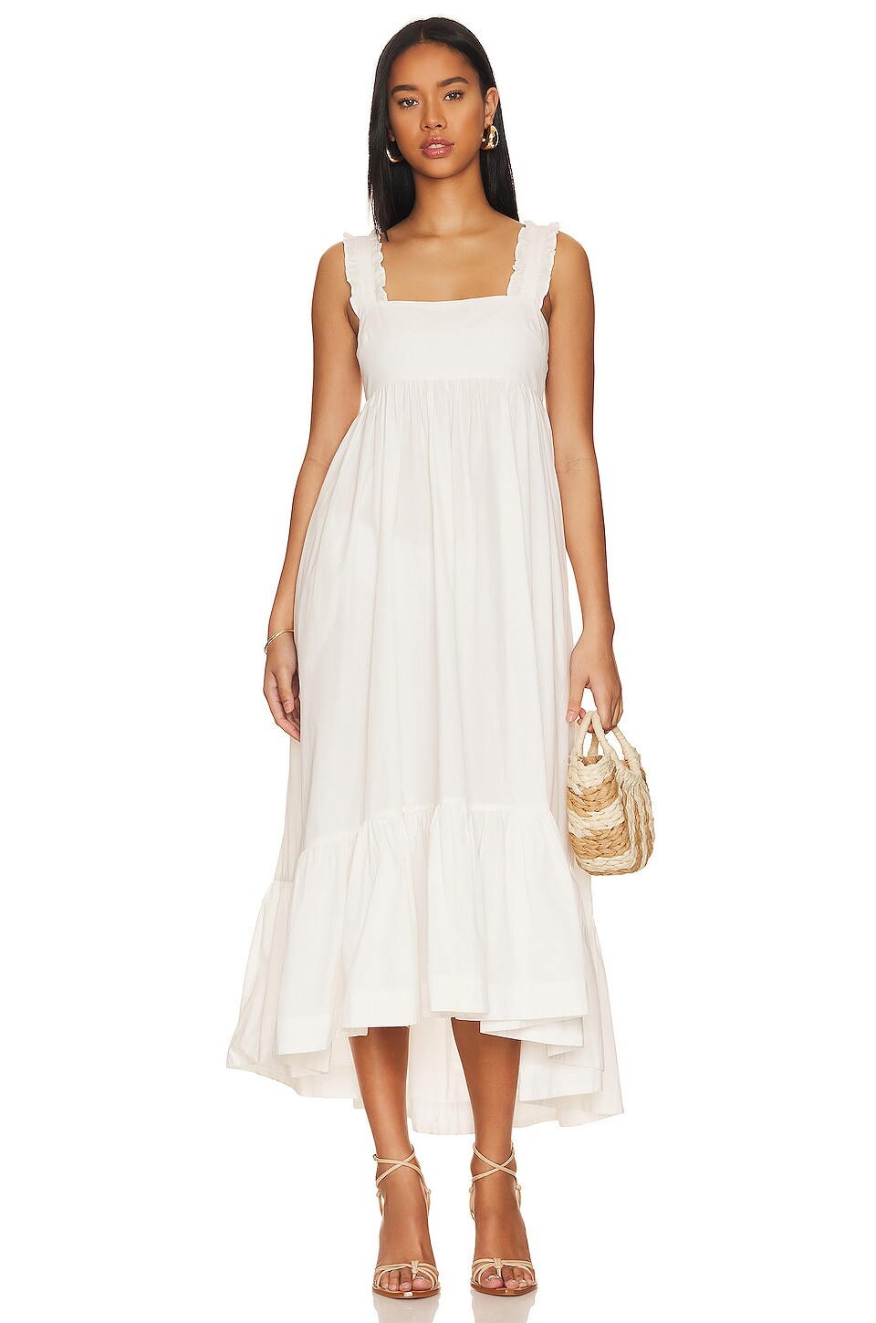 

Платье макси Free People Isabella, цвет Optic White