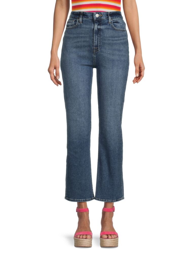 

Джинсы Farrah Bootcut с высокой посадкой и потертостями Hudson, синий
