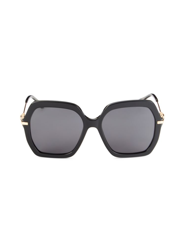 Квадратные солнцезащитные очки 57MM Jimmy Choo, черный цена и фото
