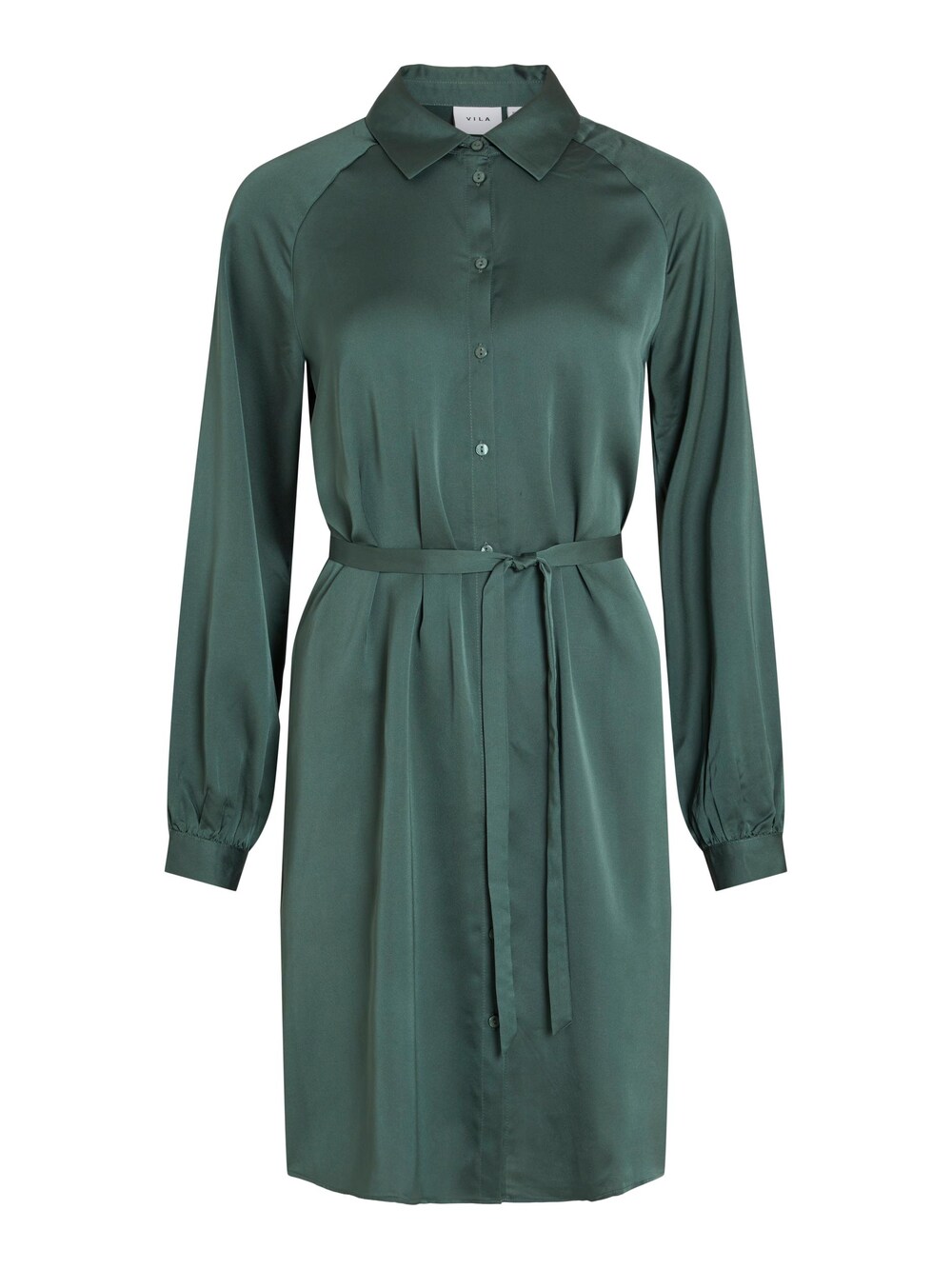 Рубашка-платье Vila, темно-зеленый