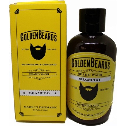 

Мужской шампунь для мытья бороды Golden Beards, 100 мл — смягчает и очищает бороду — ручная работа, Golden Beards Kobenhavn Balm
