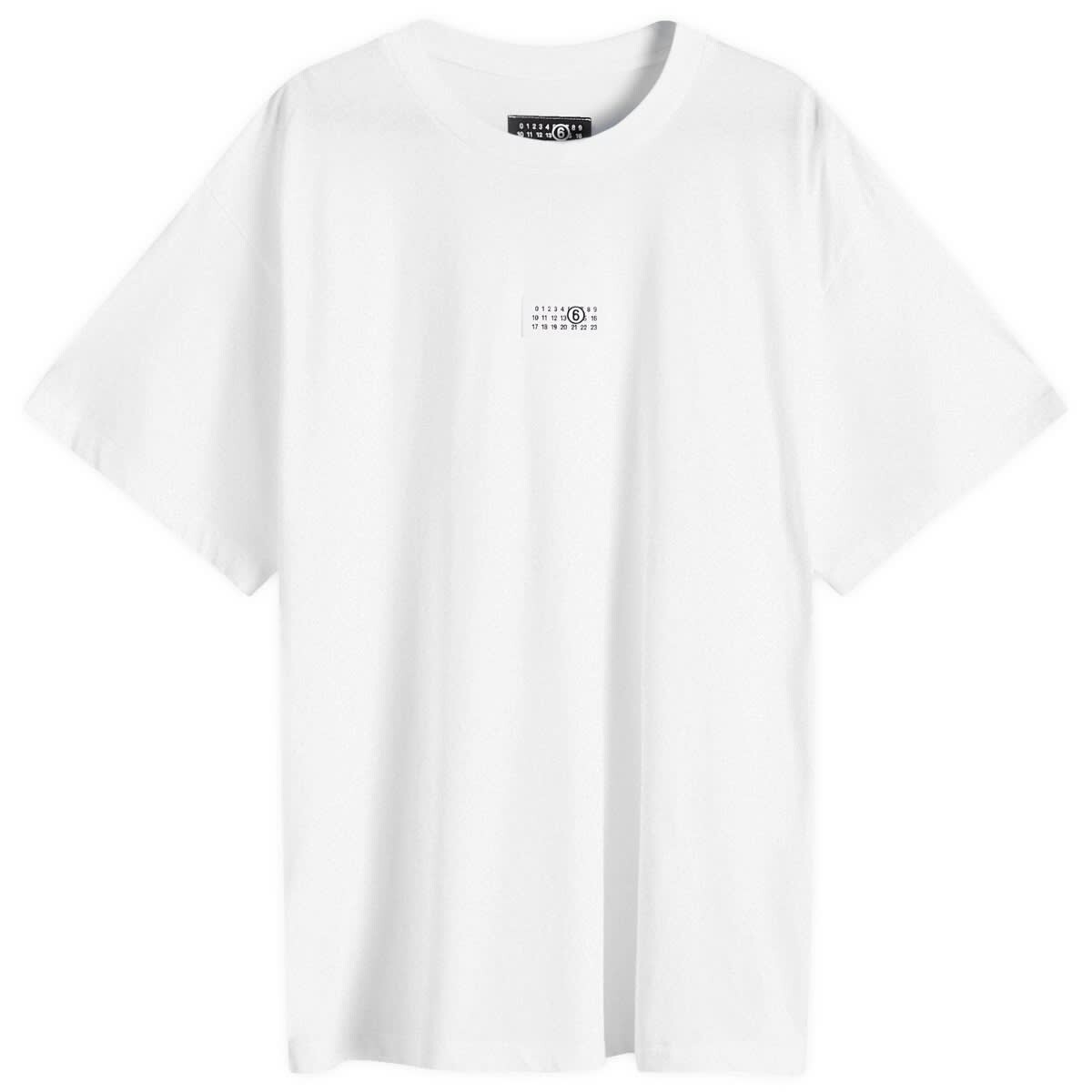 

Футболка Mm6 Maison Margiela Number Label T-Shirt, белый