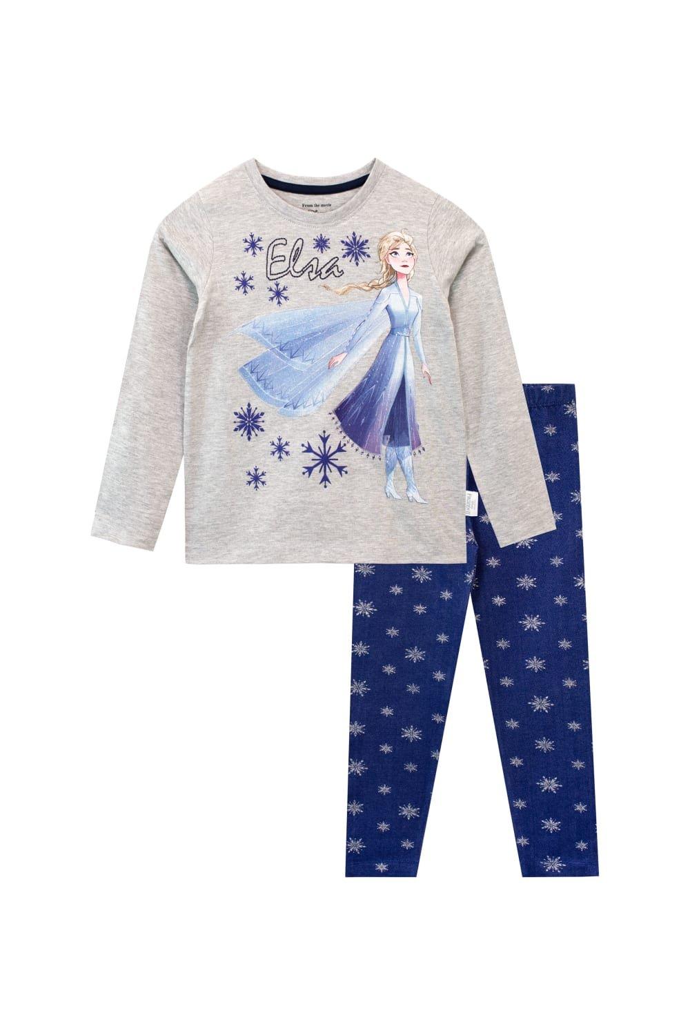 Комплект из топа и леггинсов Frozen Elsa Snowflake Disney, серый комплект из топа и леггинсов bsw colors черный xs