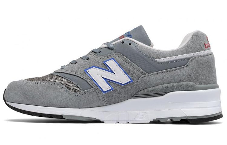

Кроссовки замшевые New Balance 997v, серый / синий / белый