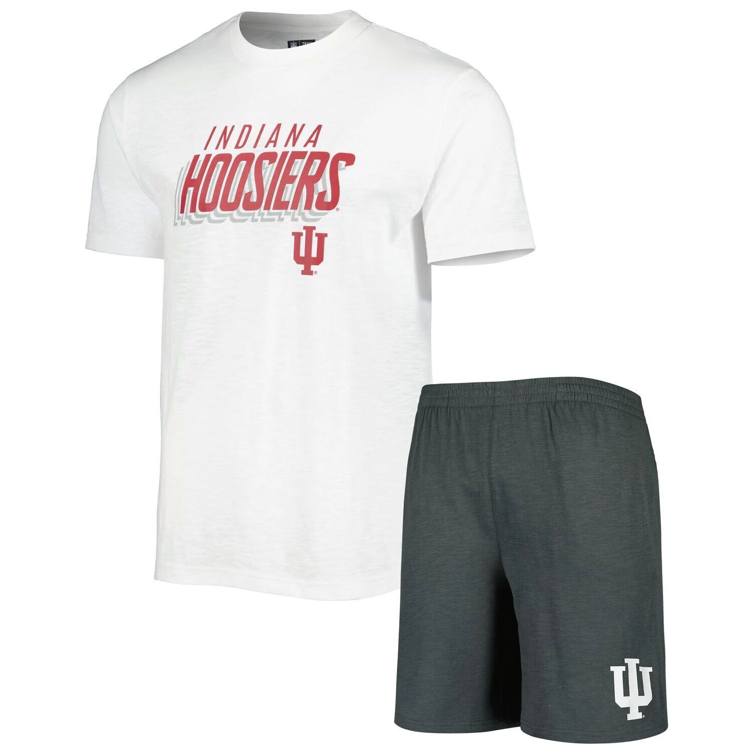 

Мужской комплект из футболки и шорт для мужчин Concepts Sport Charcoal/White Indiana Hoosiers Downfield