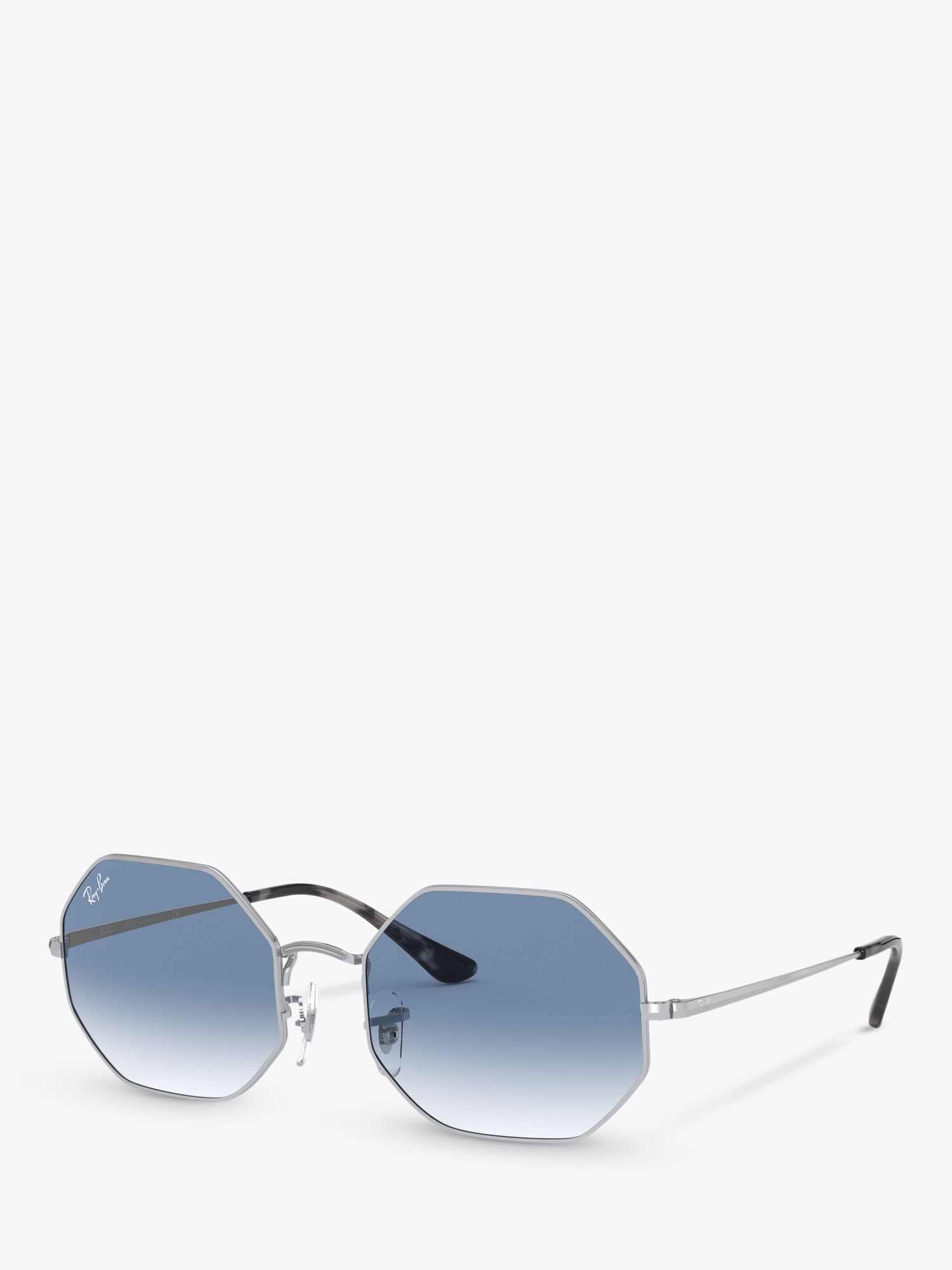 Восьмиугольные солнцезащитные очки унисекс Ray-Ban RB1972, серебристо-синий с градиентом