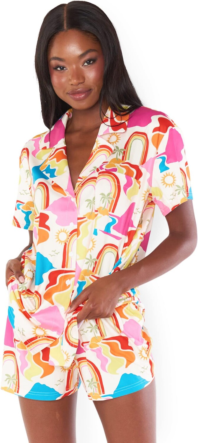 

Воскресное утро, пижамный комплект Show Me Your Mumu, цвет Rainbow Island Knit