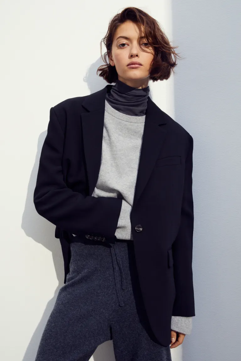 цена Объемный кашемировый свитер H&M, серый