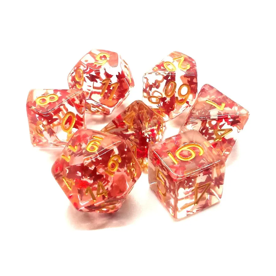 

Поликомплект Красная бабочка с золотом (7), Acrylic-Resin Dice - Infused