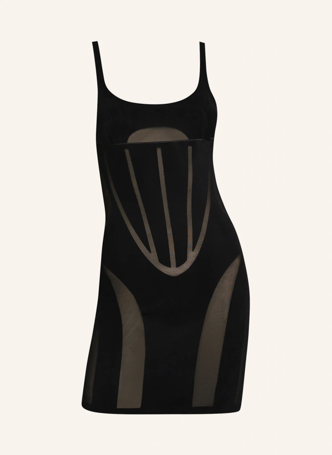 

Платье mugler x wolford flock shaping Wolford, черный