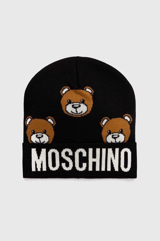 

Шерстяная шапка Moschino, черный