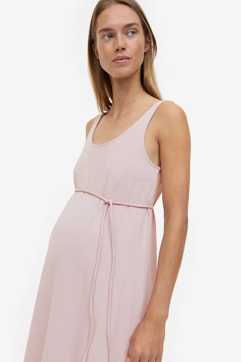 Платье из хлопка теленка H&M, розовый