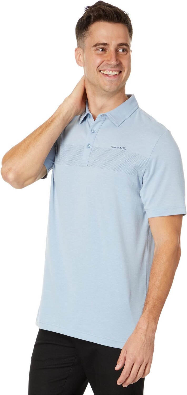 

Рубашка-поло Jungle Pyramid TravisMathew, цвет Heather Ash Blue
