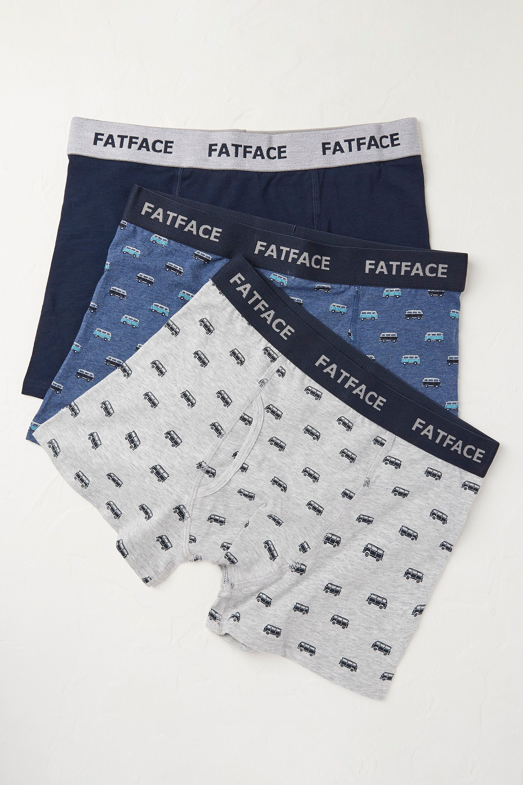 

Комплект из 3 пар боксеров в полоску FatFace Stockbridge Fat Face, синий