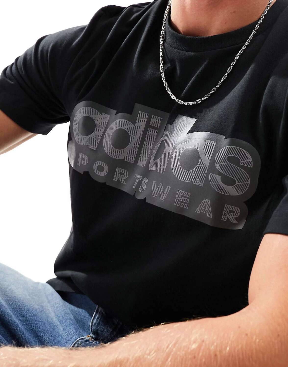 

Черная футболка с рисунком adidas Trio adidas performance, Черный