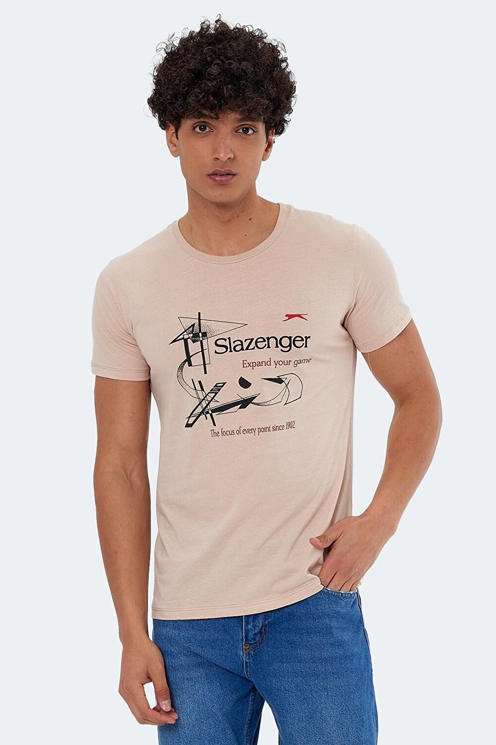 

Футболка мужская KAREL бежевая SLAZENGER, Бежевый